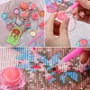 1Box Color Random Glue Clay Tool Diamond Painting Accessories 3.2x3.2x2cm Nouveaute Point Sticking DIY Crafts Round Drill Pen Box Label Paper