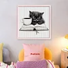 (Multi-Style) Cat On Book-11CT Stamped Cross Stitch 40*40cm/15.75*15.75in