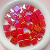 Flashing UV Plating Square Acrylic Beads DIY Bracelet Key Chain