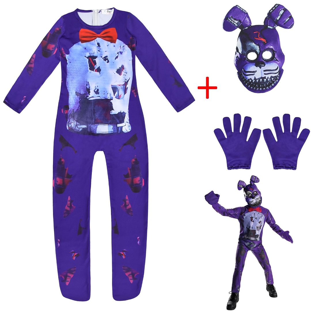 Five Nights at Freddy's Cosplay Costume Role Play Dress Up Outfit For Kids-elleschic