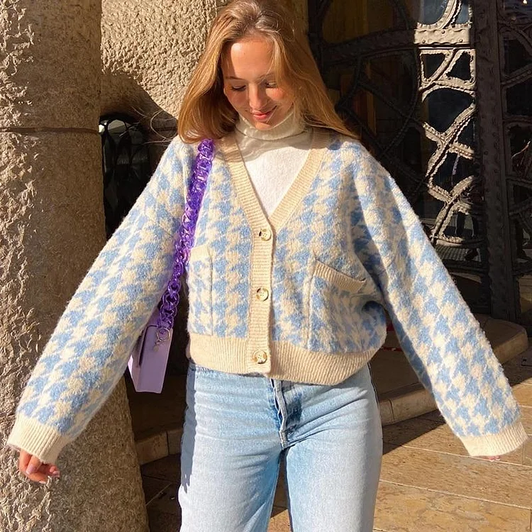 PREPPY STYLE KNITTED SWEATER V048