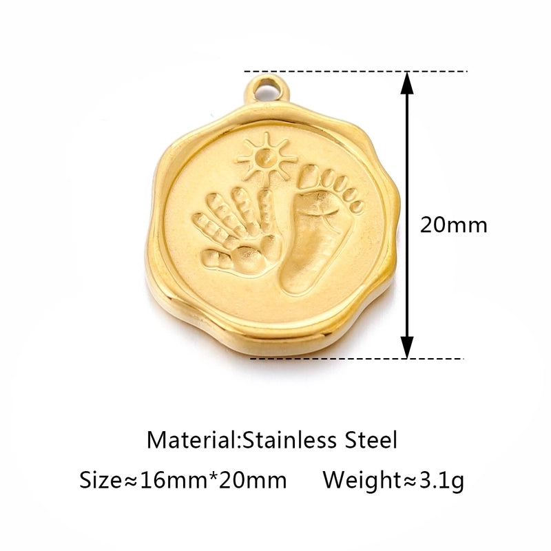 1 Piece 16*20mm 304 Stainless Steel Geometric Pendant