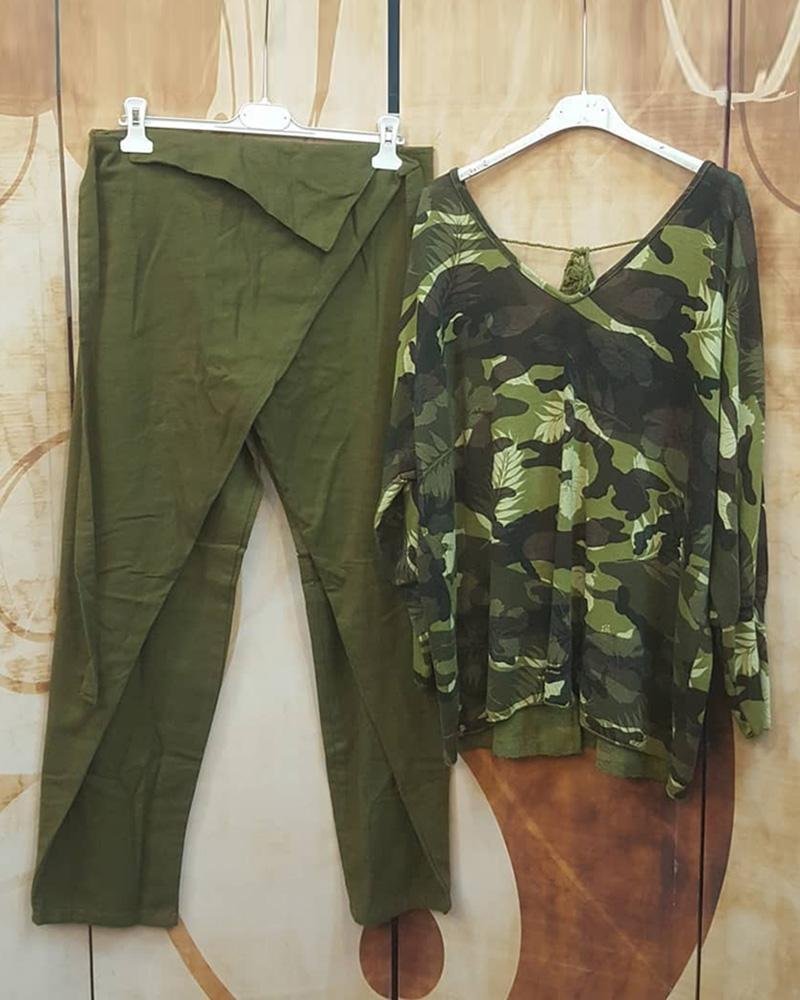 Summer V Neck Comfortable Two Piece Suit