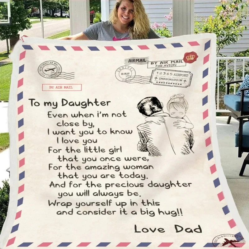To My Daughter Son Durable High Quality Comfortable for Home Textiles Dreamlike Gift Blanket  - vzzhome