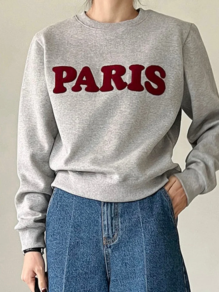 Casual printing round neck women's sweater QueenFunky