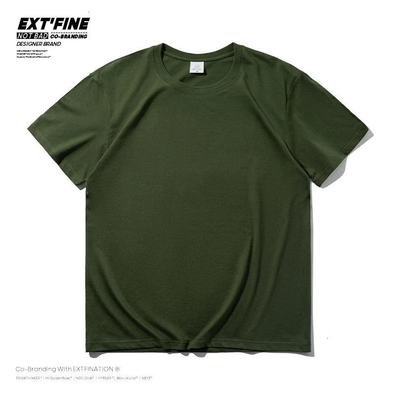 Privathinker Summer Basic Men T-shirt 2021 Man's Casual Short Sleeve Tshirts 17 Colors Cotton Tops Tees Korean Male T-shirt