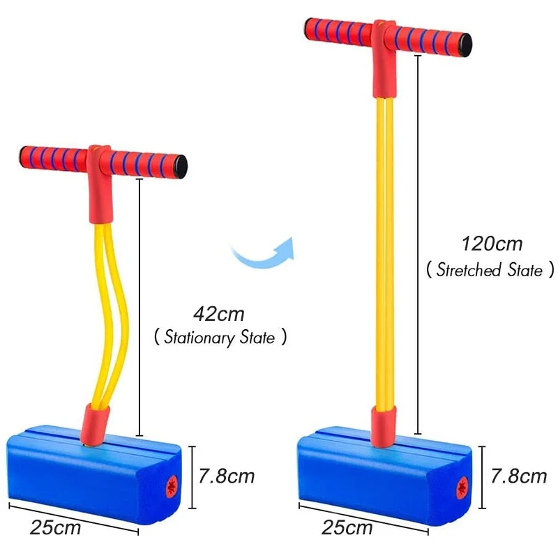 Children Glowing Foam Frog Jumping Toys Fitness Outdoor Safe Stick Fun Training Sports Interactive Toy Kids Gift