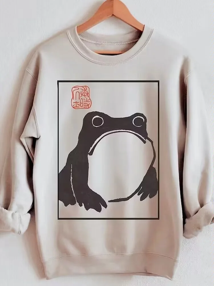 Women's Frog Printing Sweater