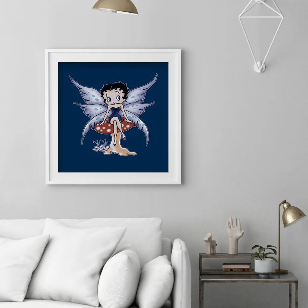 Mushroom Angel Full Drill Round Diamond Painting Mosaic Picture Bead Art