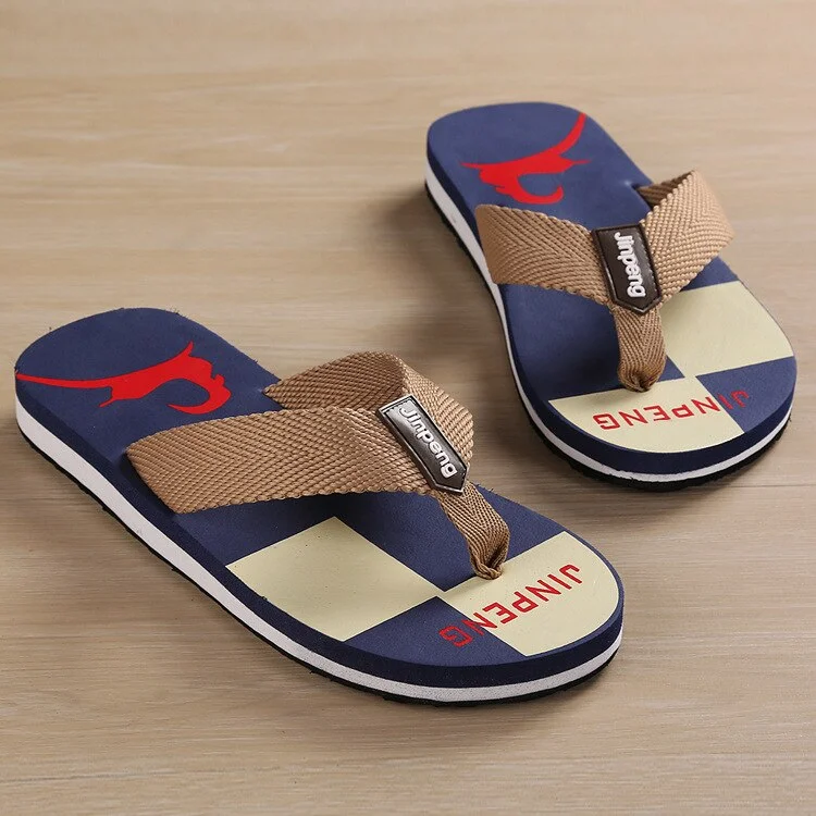 2020 Men Shoes Summer Bohemia  Beach Sandals Striped Slippers Flip Flops For Men Platform Sandals Beach Slippers Size 40~45