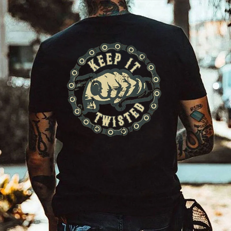 KEEP IT TWISTED Motor Head Black Print T-Shirt
