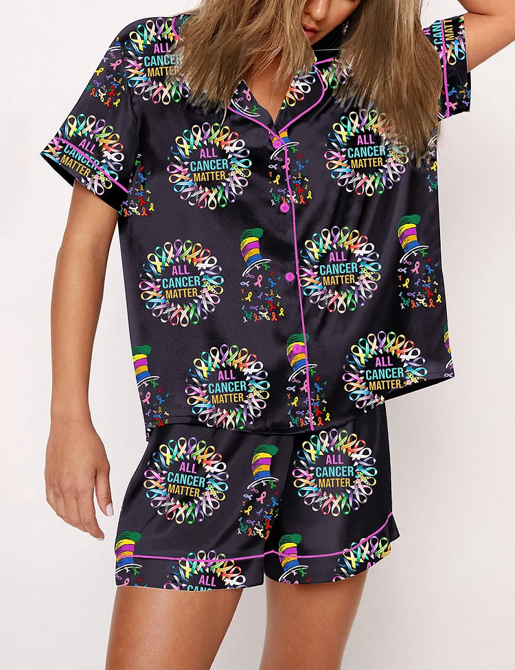 Women's All Cancer Matter Inspirational Pajama Set