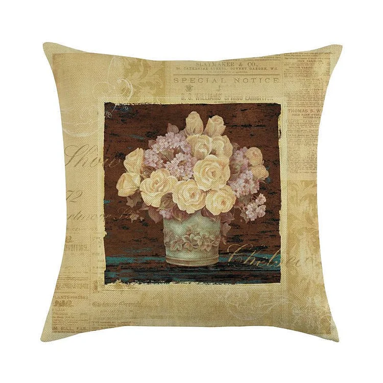 Linen Pillow Case - Floral