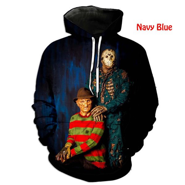 Men's 3d hoodies Horror Movie Killer Role Print 3d hoodies Freddy Vs Jason hoodies Jason T Shirt Freddy 3d hoodies - BlackFridayBuys