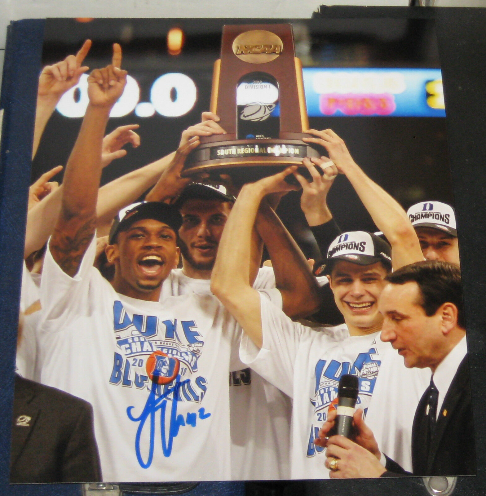 Lance Thomas Duke Blue Devils NCAA Champions SIGNED 8x10 Photo Poster painting COA Autographed