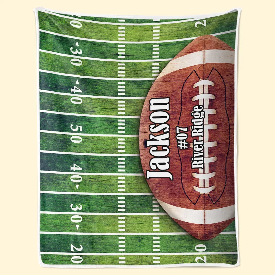 Loveyoufancy Success Is Built One Yard At A Time - Personalized Custom Blanket - Gift For Sport Lovers, Sport Players