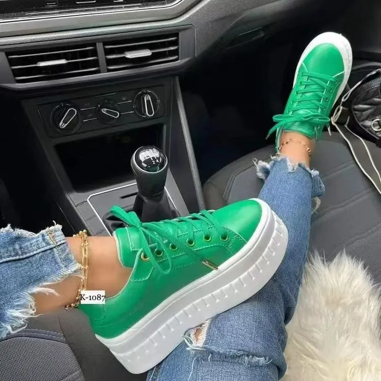 Breakj Breakj New Large-Size Single-Shoe Women's Round Head Thick Sole Casual Sticky Shoes Single Shoes