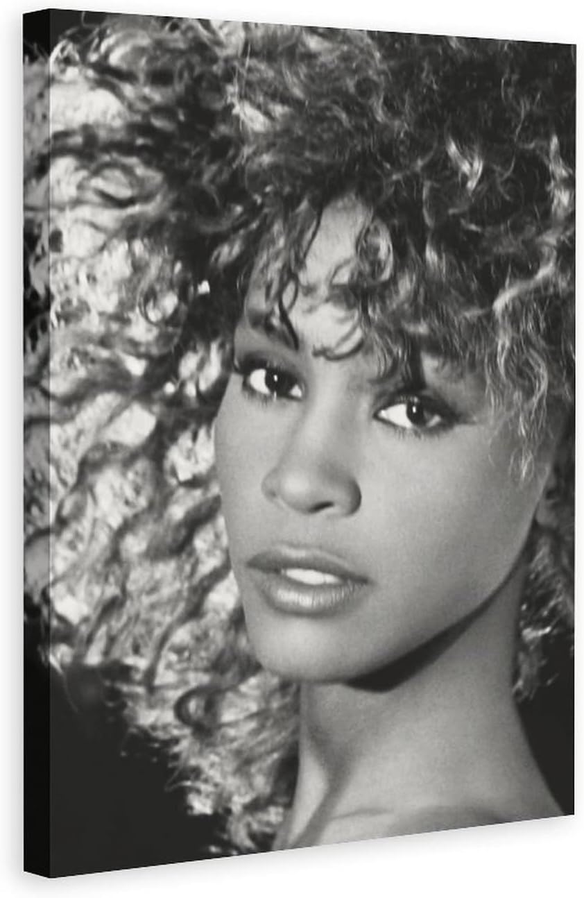 Famous Singer Beautiful Actor Whitney Houston (6) Canvas Poster Bedroom Decor Sports Landscape Office Room Decor Gift,Canvas Poster Wall Art Decor Print Picture Paintings for Living Room Bedroom Decor 12x18inchs(30x45cm)