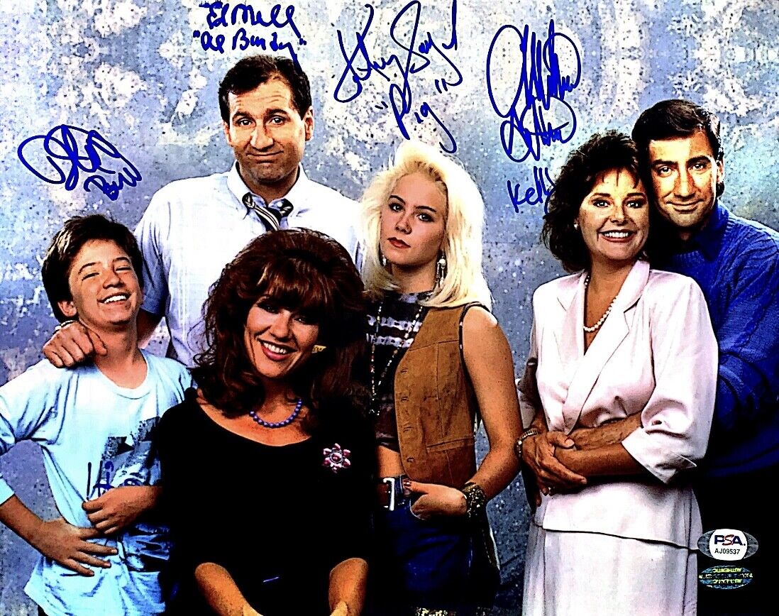 Married With Children Cast Signed 11x14 Photo Poster painting PSA AJ09537 Ed O'Neill, Applegate