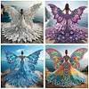 (4er Pack) Engelsflügel Mädchen - speziell geformtes Diamantgemälde - 30*30cm