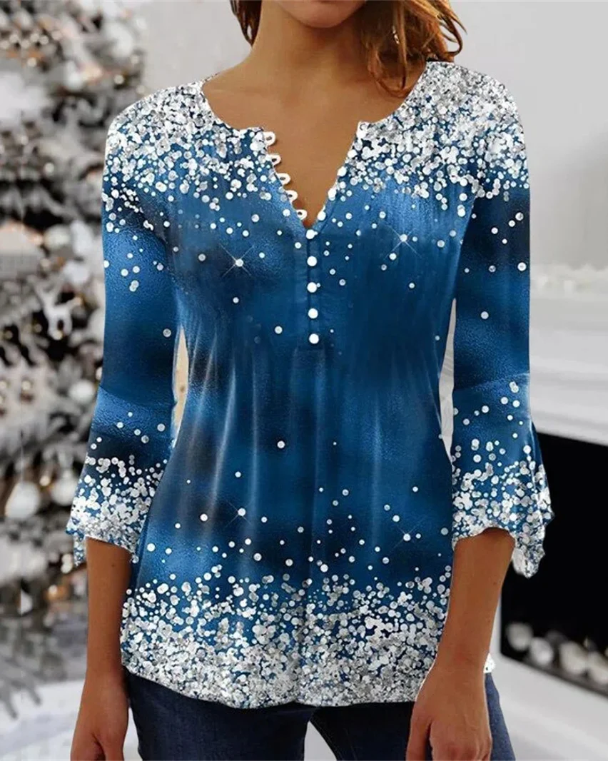 Christmas Casual Knit Long Sleeve Top