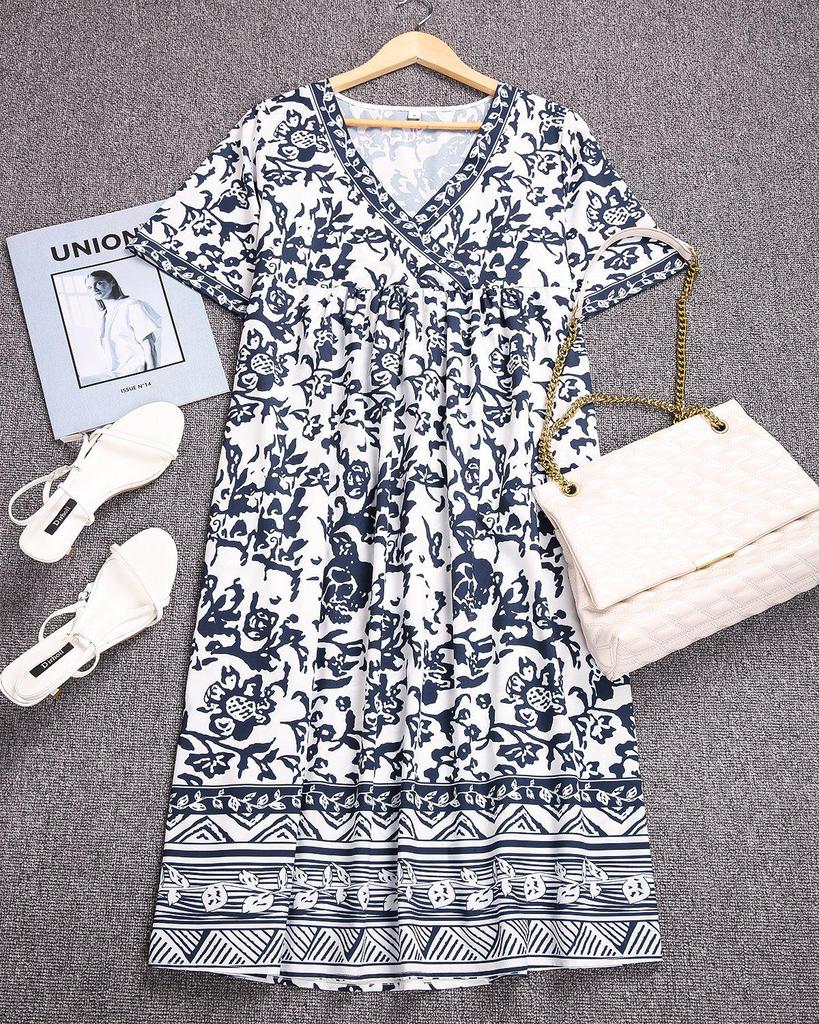 Better to Best Printed Dress-vocosishoes