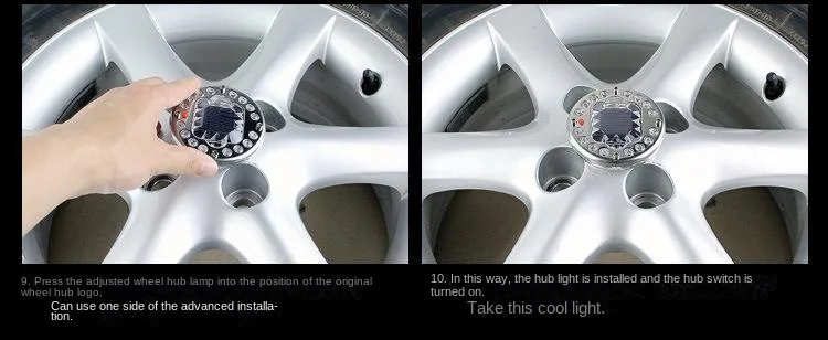 Car Modification Solar Hub Light