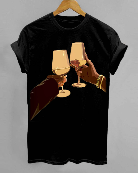 Elegant Toast Printed Casual Fashion T-Shirt