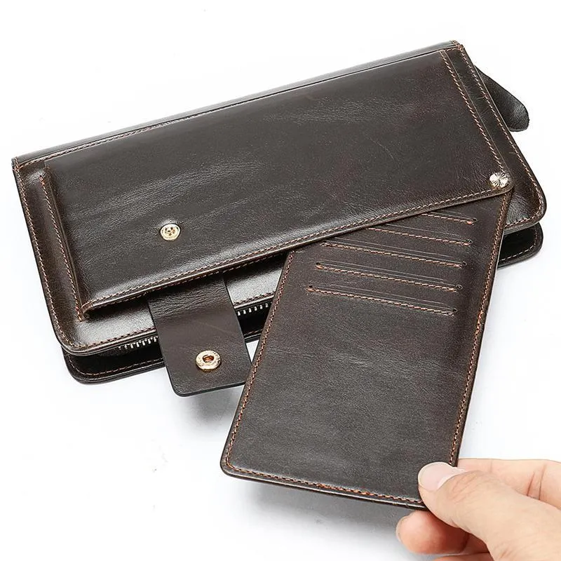 Muiltipurpose Leather Cards Holder Wallets With Pockets For Men