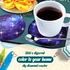 6pcs DIY Starry Sky Diamond Painting Acrylic Coasters