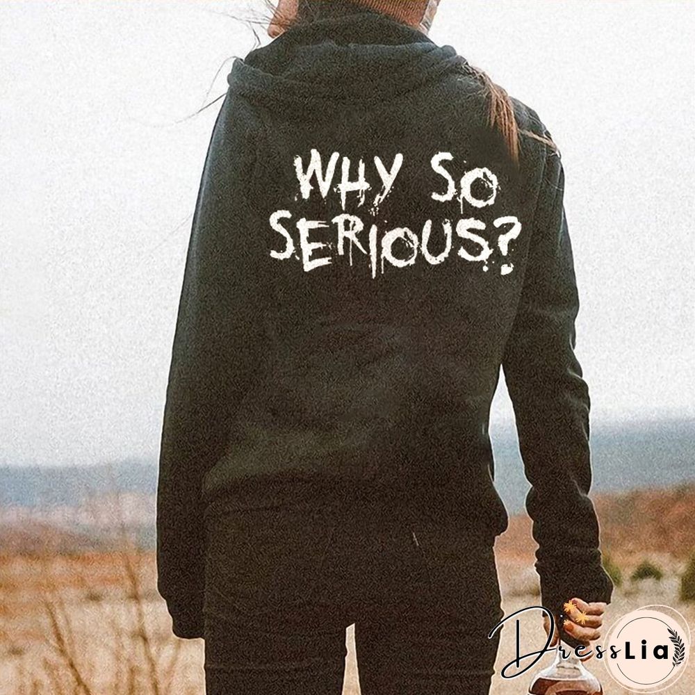Why So Serious Printed Women's Hoodie