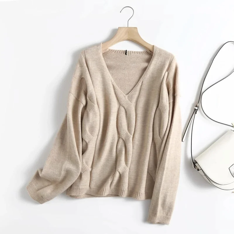 Christmas Gift Withered Winter Sweaters Women Pull Femme England Style Fashion Indie Folk Vintage Twisted Flower Sweaters Women Pullovers Tops
