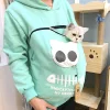Unisex Hoodies Pet Carrier Hoodie-Cat Pouch Sweatshirt-Pullover