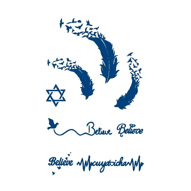 GH1-50 Herbal Juice Tattoo Sticker Semi-permanent Men and Women Long-lasting Waterproof Sweat Plant Juice Tattoo Sticker