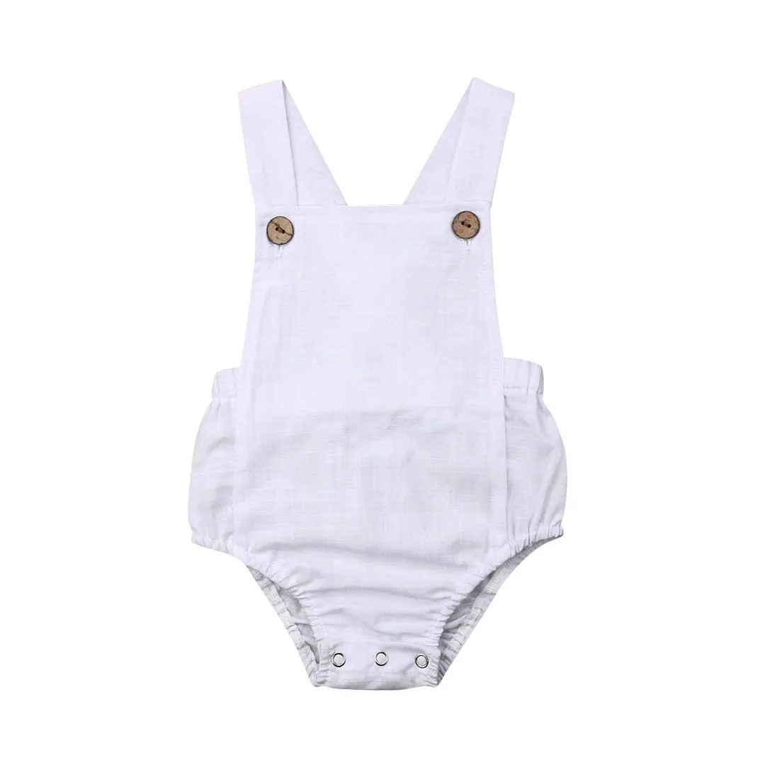2019 Baby Summer Clothing 0-3Y Newborn Infant Baby Boy Girl Cotton Bodysuit Striped Solid Casual Jumpsuit Outfits Sunsuit