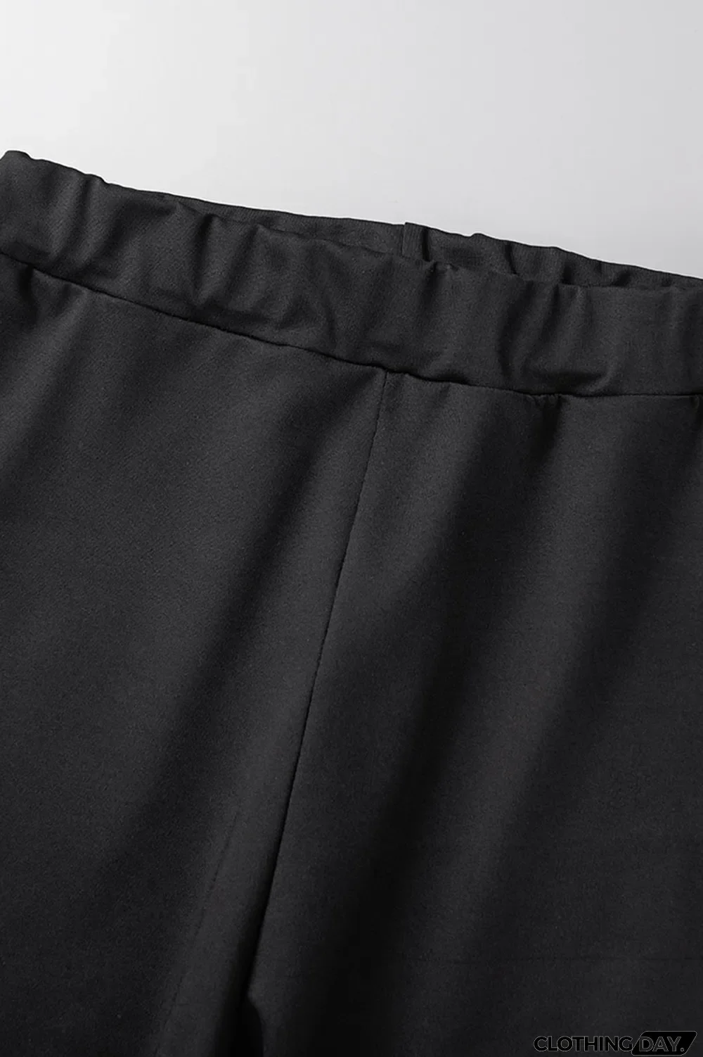 Black Casual Solid Patchwork O Neck Short Sleeve Two Pieces