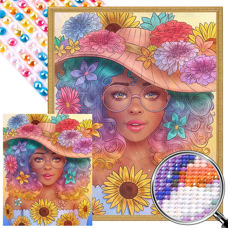 Partial AB Drill - Full Round Diamond Painting - Girl And Doll 40*50CM
