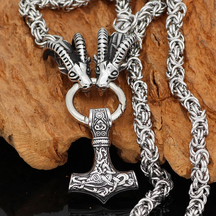 Coutureaura Mjolnir Thor Hammer Necklace