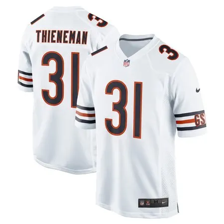 Men's Chicago Bears #31 Dillon Thieneman White 2026 NFL Draft Game Jersey