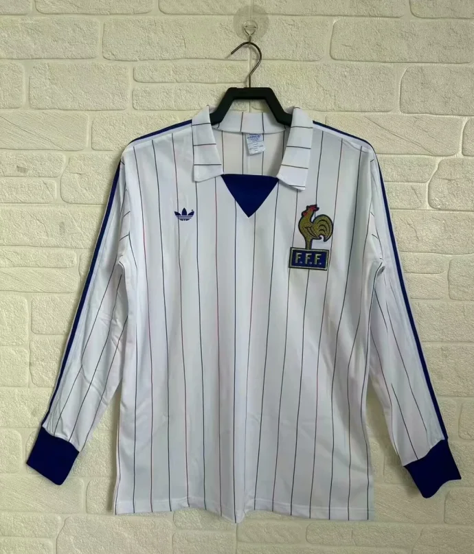 1980 France Away Retro Long Sleeve Shirt