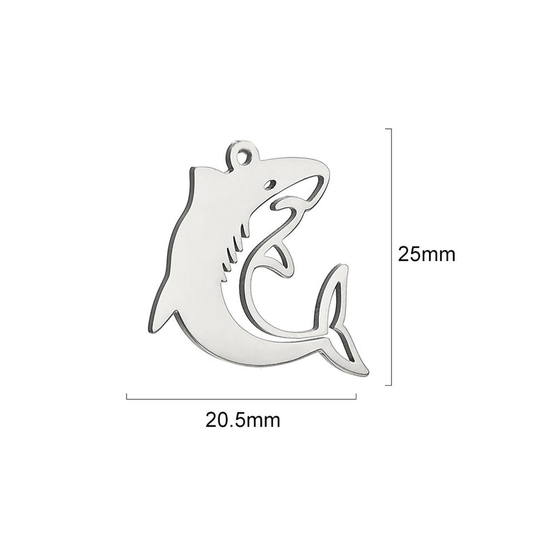 1 Piece 304 Stainless Steel Animal Pendant Jewelry Accessories
