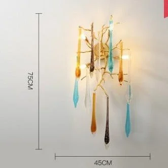 Post-modern Luxury Crystal Living Room Chandelier Nordic Italian Restaurant New Color Personality Creative Art Lamp