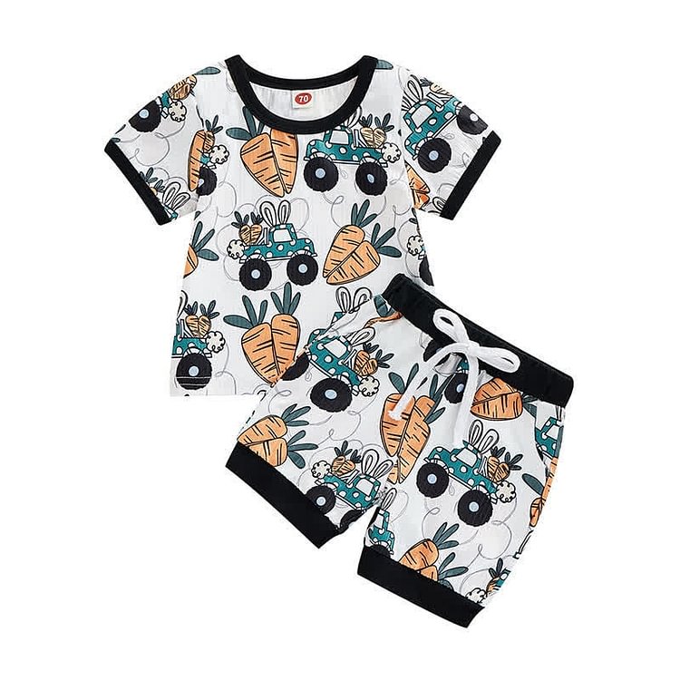 Baby Easter Carrot Tee and Shorts Set