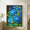 Blue Butterfly Flower - 9CT Full Beaded Cross Stitch Kit(45x62cm)