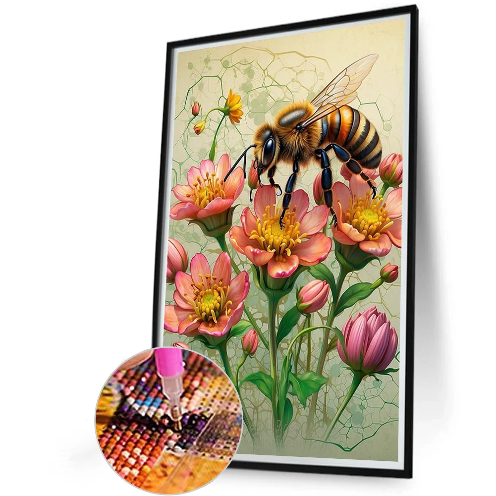 Diamond Painting - Full Round Drill - Flower Bee(Canvas|40*60cm)