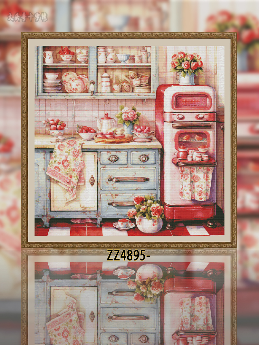 [ZZ4895-Cozy Kitchen] Painting Fairy Cross Stitch