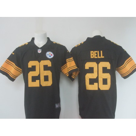 Men's  Steelers #26 Le'Veon Bell Black Limited Rush Stitched NFL Jersey