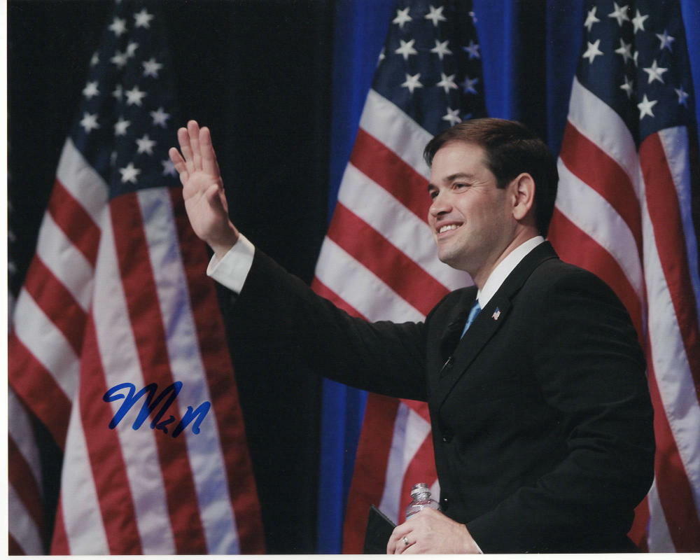 SENATOR MARCO RUBIO SIGNED AUTOGRAPHED 8X10 Photo Poster painting - FLORIDA, DONALD TRUMP E