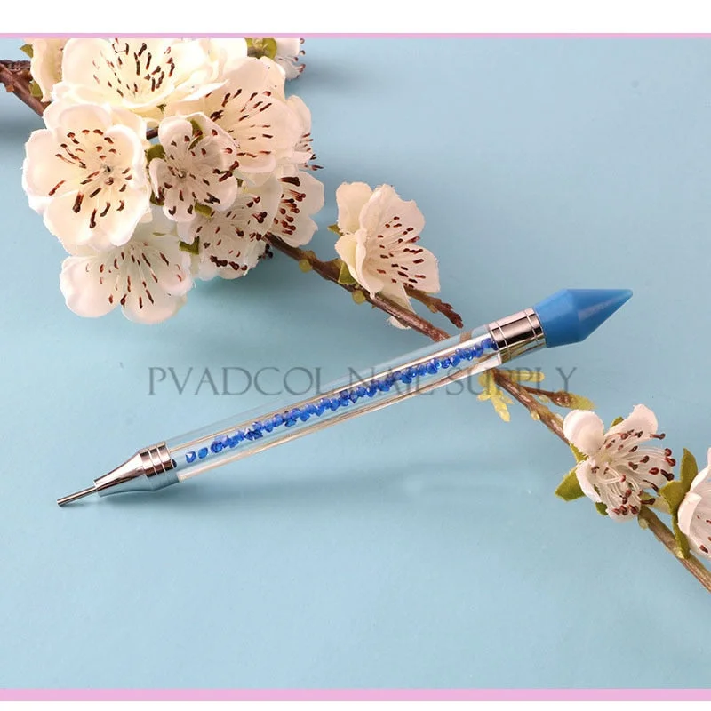 Acrylic Nail Dotting Pen Crystal Gem Rhinestone Studs Picker Wax Pencil Dual-ended Manicure Nail Art Tool-Nail Inspo