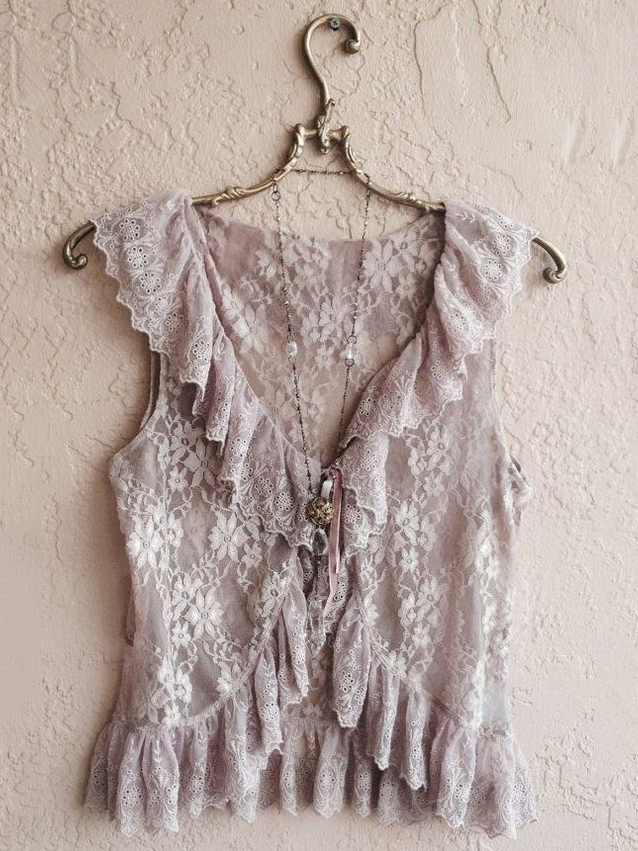 Cotton Linen Lace Flounce Women Sleeveless Top